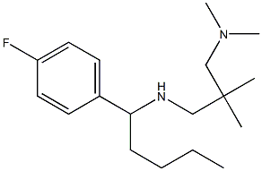 {2-[(dimethylamino)methyl]-2-methylpropyl}[1-(4-fluorophenyl)pentyl]amine,,结构式