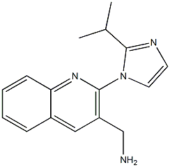 {2-[2-(propan-2-yl)-1H-imidazol-1-yl]quinolin-3-yl}methanamine 化学構造式