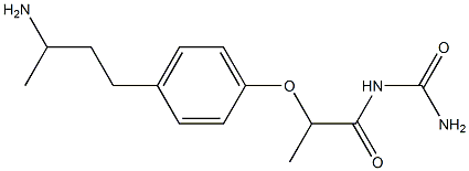 {2-[4-(3-aminobutyl)phenoxy]propanoyl}urea 结构式