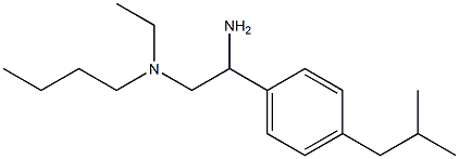 {2-amino-2-[4-(2-methylpropyl)phenyl]ethyl}(butyl)ethylamine 化学構造式