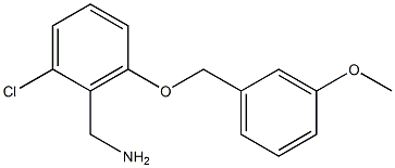 {2-chloro-6-[(3-methoxyphenyl)methoxy]phenyl}methanamine 结构式