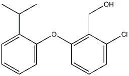 {2-chloro-6-[2-(propan-2-yl)phenoxy]phenyl}methanol,,结构式