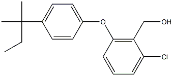 {2-chloro-6-[4-(2-methylbutan-2-yl)phenoxy]phenyl}methanol 化学構造式