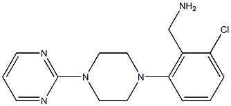 {2-chloro-6-[4-(pyrimidin-2-yl)piperazin-1-yl]phenyl}methanamine 结构式