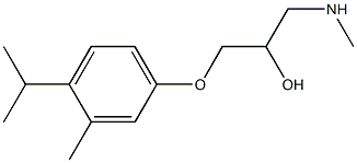 {2-hydroxy-3-[3-methyl-4-(propan-2-yl)phenoxy]propyl}(methyl)amine 结构式