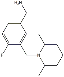 {3-[(2,6-dimethylpiperidin-1-yl)methyl]-4-fluorophenyl}methanamine
