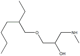 {3-[(2-ethylhexyl)oxy]-2-hydroxypropyl}(methyl)amine,,结构式