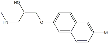 {3-[(6-bromonaphthalen-2-yl)oxy]-2-hydroxypropyl}(methyl)amine Struktur