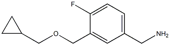 {3-[(cyclopropylmethoxy)methyl]-4-fluorophenyl}methanamine Struktur