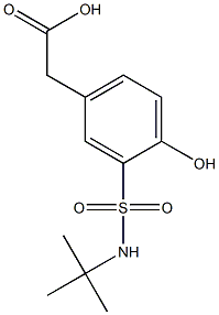{3-[(tert-butylamino)sulfonyl]-4-hydroxyphenyl}acetic acid,,结构式