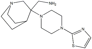 {3-[4-(1,3-thiazol-2-yl)piperazin-1-yl]-1-azabicyclo[2.2.2]octan-3-yl}methanamine 化学構造式