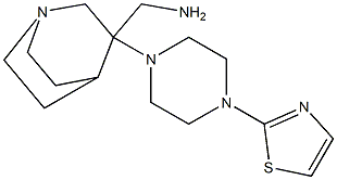 {3-[4-(1,3-thiazol-2-yl)piperazin-1-yl]-1-azabicyclo[2.2.2]octan-3-yl}methanamine Struktur