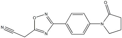 {3-[4-(2-oxopyrrolidin-1-yl)phenyl]-1,2,4-oxadiazol-5-yl}acetonitrile Structure