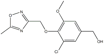 {3-chloro-5-methoxy-4-[(5-methyl-1,2,4-oxadiazol-3-yl)methoxy]phenyl}methanol Structure