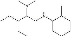 {3-ethyl-1-[(2-methylcyclohexyl)amino]pentan-2-yl}dimethylamine 化学構造式