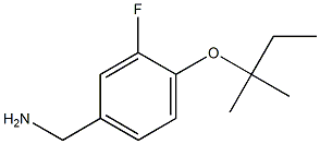 {3-fluoro-4-[(2-methylbutan-2-yl)oxy]phenyl}methanamine Structure
