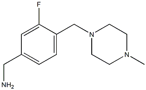 {3-fluoro-4-[(4-methylpiperazin-1-yl)methyl]phenyl}methanamine Struktur