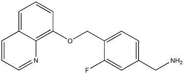 {3-fluoro-4-[(quinolin-8-yloxy)methyl]phenyl}methanamine Structure