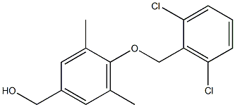 {4-[(2,6-dichlorophenyl)methoxy]-3,5-dimethylphenyl}methanol,,结构式