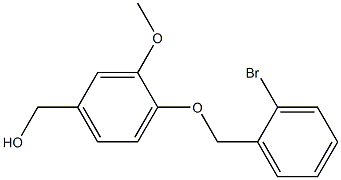 {4-[(2-bromophenyl)methoxy]-3-methoxyphenyl}methanol Struktur