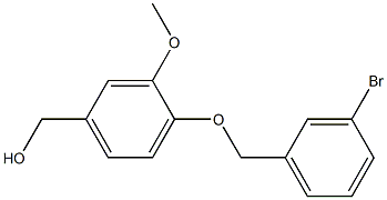 {4-[(3-bromophenyl)methoxy]-3-methoxyphenyl}methanol,,结构式