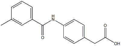 {4-[(3-methylbenzoyl)amino]phenyl}acetic acid Structure