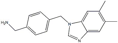 {4-[(5,6-dimethyl-1H-1,3-benzodiazol-1-yl)methyl]phenyl}methanamine Structure