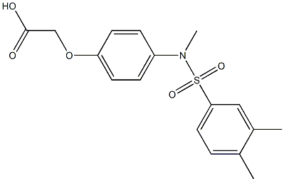 {4-[[(3,4-dimethylphenyl)sulfonyl](methyl)amino]phenoxy}acetic acid Structure