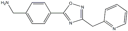 {4-[3-(pyridin-2-ylmethyl)-1,2,4-oxadiazol-5-yl]phenyl}methanamine 结构式