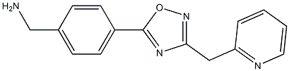 {4-[3-(pyridin-2-ylmethyl)-1,2,4-oxadiazol-5-yl]phenyl}methanamine,,结构式