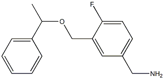  {4-fluoro-3-[(1-phenylethoxy)methyl]phenyl}methanamine