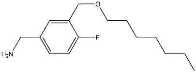 {4-fluoro-3-[(heptyloxy)methyl]phenyl}methanamine Struktur