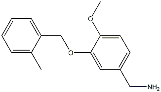 {4-methoxy-3-[(2-methylphenyl)methoxy]phenyl}methanamine Struktur