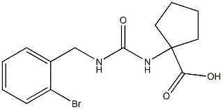 1-({[(2-bromophenyl)methyl]carbamoyl}amino)cyclopentane-1-carboxylic acid Struktur