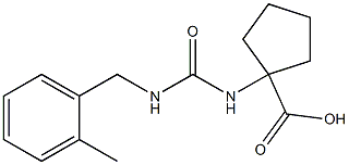 1-({[(2-methylbenzyl)amino]carbonyl}amino)cyclopentanecarboxylic acid 化学構造式