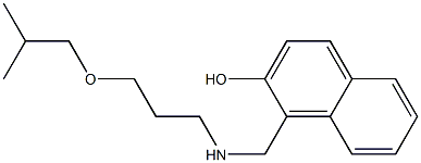 1-({[3-(2-methylpropoxy)propyl]amino}methyl)naphthalen-2-ol 化学構造式