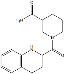 1-(1,2,3,4-tetrahydroquinolin-2-ylcarbonyl)piperidine-3-carboxamide Structure