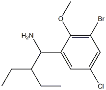 1-(1-amino-2-ethylbutyl)-3-bromo-5-chloro-2-methoxybenzene Structure