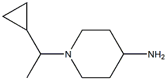 1-(1-cyclopropylethyl)piperidin-4-amine Struktur