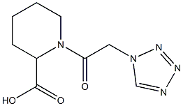 1-(1H-tetrazol-1-ylacetyl)piperidine-2-carboxylic acid Struktur