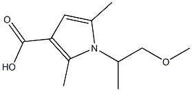 1-(1-methoxypropan-2-yl)-2,5-dimethyl-1H-pyrrole-3-carboxylic acid,,结构式