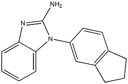 1-(2,3-dihydro-1H-inden-5-yl)-1H-1,3-benzodiazol-2-amine,,结构式