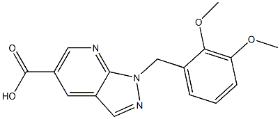 1-(2,3-dimethoxybenzyl)-1H-pyrazolo[3,4-b]pyridine-5-carboxylic acid 结构式