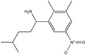 1-(2,3-dimethyl-5-nitrophenyl)-4-methylpentan-1-amine 化学構造式