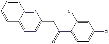 1-(2,4-dichlorophenyl)-2-(quinolin-2-yl)ethan-1-one 化学構造式