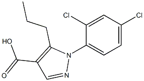 1-(2,4-dichlorophenyl)-5-propyl-1H-pyrazole-4-carboxylic acid Structure