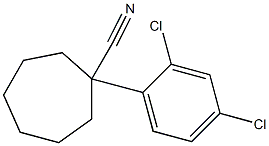 1-(2,4-dichlorophenyl)cycloheptane-1-carbonitrile 化学構造式