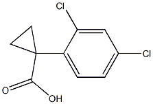 1-(2,4-dichlorophenyl)cyclopropane-1-carboxylic acid 化学構造式