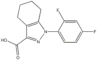 1-(2,4-difluorophenyl)-4,5,6,7-tetrahydro-1H-indazole-3-carboxylic acid 化学構造式
