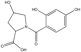 1-(2,4-dihydroxybenzoyl)-4-hydroxypyrrolidine-2-carboxylic acid